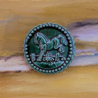 little jumping horse jewelry ceramic pin