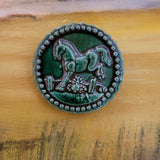 little jumping horse ceramic jewelry springerle