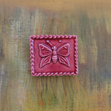 butterfly embossed ceramic pin