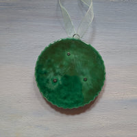 ceramic embossed ornament two sheep meadow springerle mold