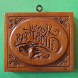 Merry Christmas Bells Holly Leaves Springerle Cookie Mold