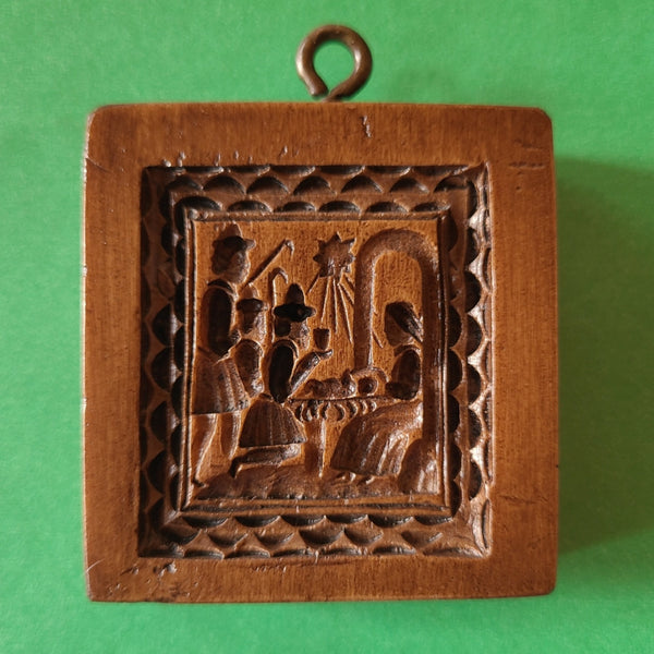 small nativity springerle cookie mold house on the hill