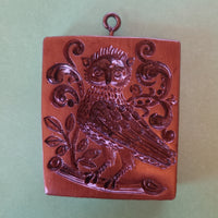 5087 Baroque Owl springerle cookie mold