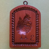 three french hens springerle cookie mold