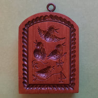4 calling birds house on the hill springerle cookie mold