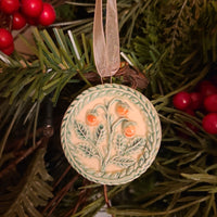 strawberries ceramic ornament hanging springerle cookie mold