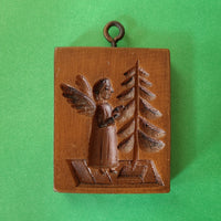 Angel Decorating Christmas Tree Springerle Cookie Mold