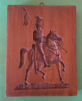 napoleon red lancer soldier on horse springerle cookie mold