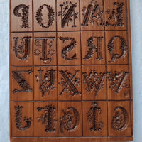 alphabet springerle cookie mold