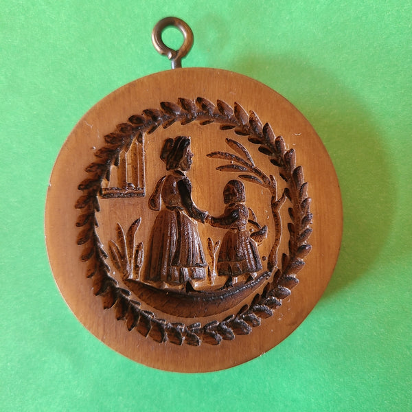 Mother and Daughter Holding Hands Springerle Cookie Mold