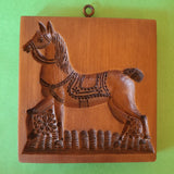 prancing horse ornate saddle springerle cookie mold