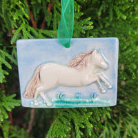 springerle cookie mold horse ceramic ornament