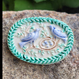 bird nest ceramic springerle pin