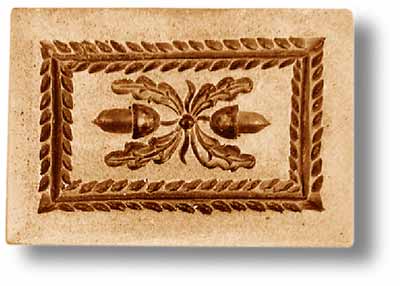 Acorns in Rectangle Springerle Cookie Mold