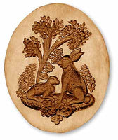springerle emporium two rabbits in oval cookie mold