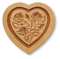 Heart With Three Roses Springerle Cookie Mold by Anis-Paradies