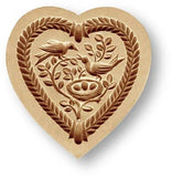 Heart with Bird Family Nest Springerle Emporium Cookie Mold Anis-Paradies