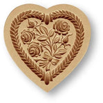 Heart with Rose Bouquet Springerle Cookie Mold by Anis-Paradies
