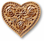 Lotus (Water Lily) Heart Springerle Emporium Cookie Mold by Anis-Paradies