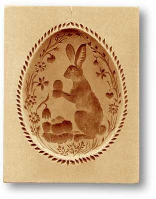 Rabbit (Bunny) in Easter Egg Springerle Cookie Mold by Anis-Paradies