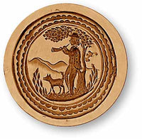 Man Playing Clarion with Dog Springerle Cookie Mold
