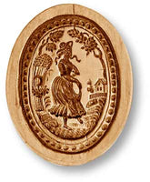 Farm Girl in Dress and Hat Springerle Cookie Mold