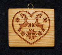 Reindeer leaping in the snow springerle cookie mold