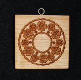 Rose and Flower Wreath with Rope Border Springerle Cookie Mold