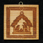 Nativity Jesus Mary and Joseph in the Manger Springerle Cookie Mold