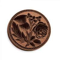Symbols of the British Isles: Rose Thistle Shamrock Leeks Springerle Cookie Mold