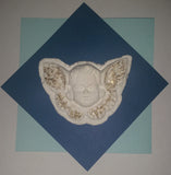 Cherub Angel Head With Feathered Wings Springerle Cookie Mold