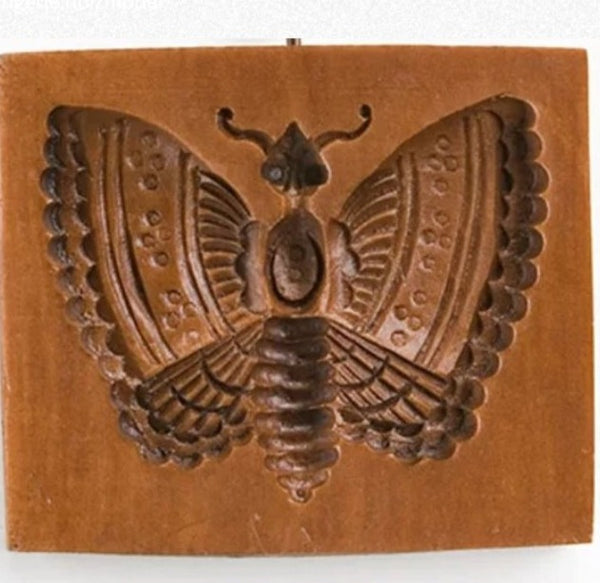 elegant moth butterfly springerle cookie mold