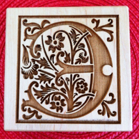 e monogram springerle cookie mold initial