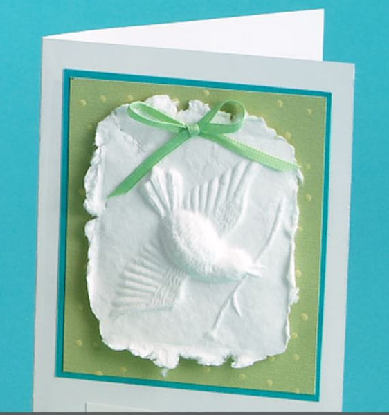 fly by bird springerle cookie mold paper cast card