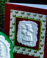 santa with tree springerle cookie mold