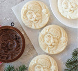 jolly santa springerle cookie mold house on the hill