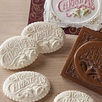 Merry Christmas Bells Holly Leaves Springerle Cookie Mold