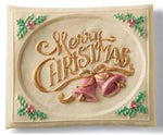 merry christmas springerle cookie mold bells ivy