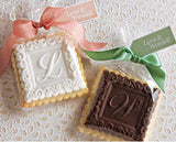 springerle letter monogram cookies