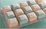 monogram wedding petit fours springerle fondant