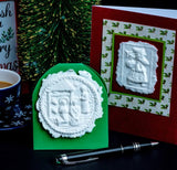 paper cast christmas card springerle cookie mold manger jesus