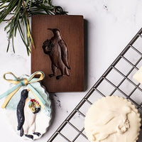 penguin bouquet springerle cookie mold M6105