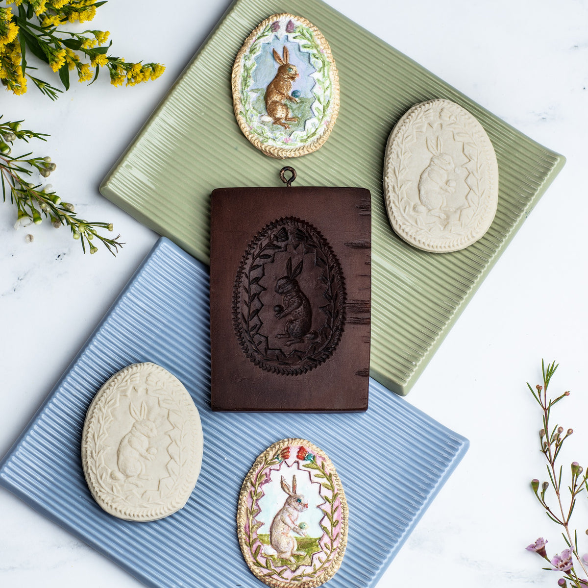 Ric Rac Rabbit in Egg Springerle Cookie Mold – Springerle Emporium