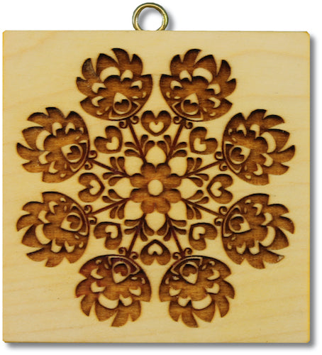 Rose Snowflake Springerle Cookie Mold