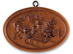 sleigh tree bridge springerle cookie mold