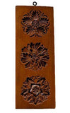 three flower sampler springerle cookie mold press stamp