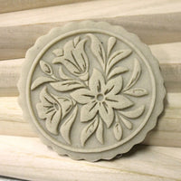 tulips and lily springerle cookie mold
